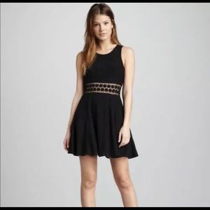 Free People Black lace cut out dress. Size 0